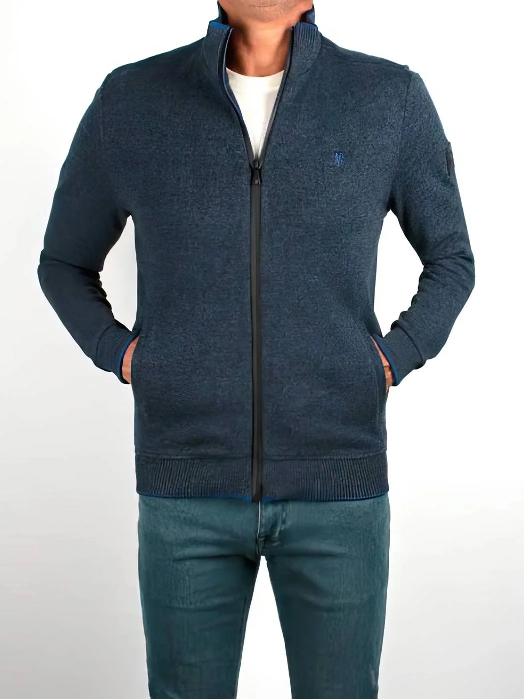 Кофта чоловіча бавовняна тепла на блискавці FORMENTI FW-23207 - Зображення 3