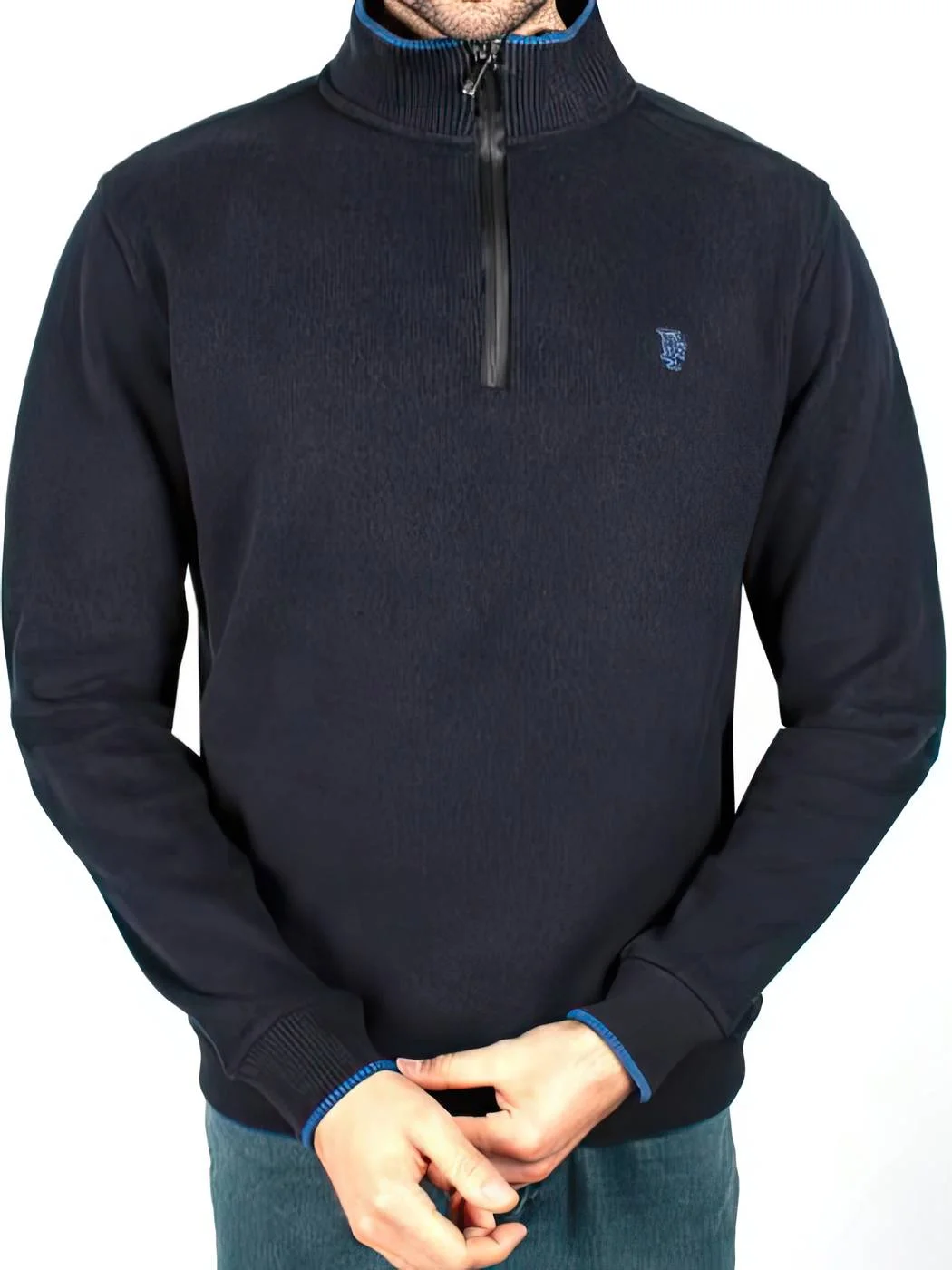 Кофта чоловіча бавовняна тепла на короткій блискавці FORMENTI FW-23206